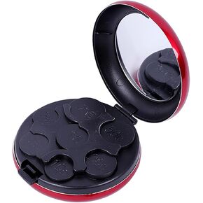 1 PC Car Round Coin Box, Portable Coin Storage Box, Pocket Coin Sorter, Universal for Most Cars (Black)