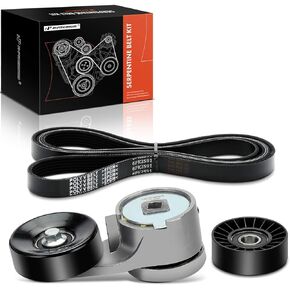 A-Premium Engine Serpentine Belt Drive Kit Compatible with Ford F-150/Bronco 93-96, F-250/F-350 93-97, F-250 HD 97, E-150 E-250 E-350 Econoline 94-95, E-150 E-350 Econoline Club Wagon 94-95 - 5.8L