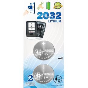 Key FOB Battery fits 2014-2021 for Acura ILX MDX RDX RLX TLX Smart Key Remote Keyless Fob for FCC ID: ACJ932HK1210A, A2C32523200, A2C30399700, KR5V1X (2 Pack CR2032)