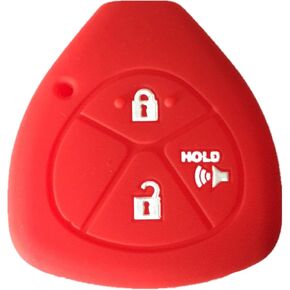 Rpkey Silicone Keyless Entry Remote Control Key Fob Cover Case protector Replacement Fit For Toyota 4Runner Corolla Matrix RAV4 Venza Yaris Pontiac Vibe Scion iQ tC xB xD HYQ12BBY MOZB41TG (Gules)