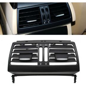 Rear Air Vent Grille Cover, Rear Center Console Air Conditioner Vent Outlet Cover Panel Trim Replacement For BMW X5 X6 E70 E71 E72 2007 2008 2009 2010 2011 2012 2013 (Two Holes)