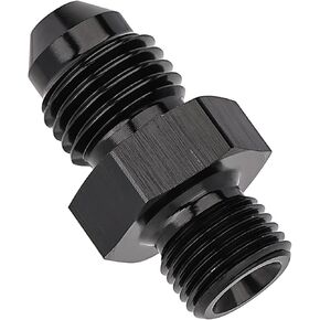 EVIL ENERGY 10AN Male to 1/2"-14 BSP Fitting Adapter Straight Aluminum Black
