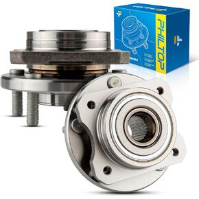 PHILTOP 513123 Front Wheel Hub Bearing Assembly for Caravan 1996-2007, Voyager 2000-2003, Voyager, Town & Country, Prowler, Grand Voyager, Grand Caravan, Wheel Bearing 5 Lugs 2PCS