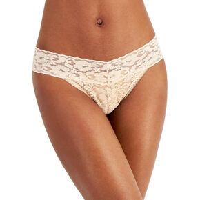I.N.C. International Concepts Women's Lace Thong Underwear Lingerie (Almond Latte, X-Large)