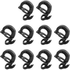 10pcs Plastic Shock Cord Hooks, Elastic Plastic Shock Cord Bungee Rope Hooks for 1/4" 5/16" and 3/8" Bungee Cords