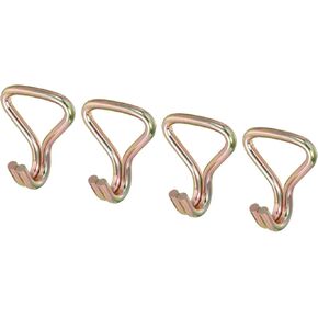 MECCANIXITY Ratchet Double J Strap Hook Load 4409 Lbs Zinc Color for 2" Tie Down Strap Webbing Car Truck Trailer Pack of 4