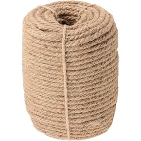 FUNSUEI 164 Feet 1/2 inch Jute Rope,12 mm Hemp Rope Strong Jute Twine Heavy Duty Jute Rope for Hanging, Gardening, Camping, Bundling, Crafts, Brown