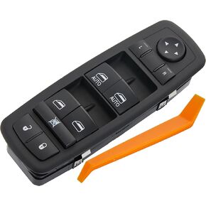 Master Power Window Switch.11 Metal Pins.fits for 2011-2014 Dodge Charger,11-12 Crysler 300,15-17 Crysler 200.16 Dodge Ram 1500,2500,3500,4500,5500.68139805AB Driver Side Control.(Blue LED)
