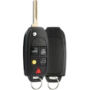 Keyless Option Remote Flip Key Fob Shell Case For Volvo (LQNP2T-APU)