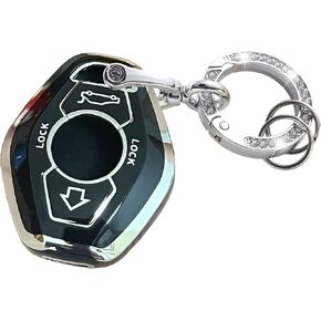 for BMW Key Fob Shell Keyless Remote Key with Keychain Fit for BMW 3 5 7 Series M3 M5 M6 X3 X5 Z3 Z4 Z8 LX8FZV (Pink-Gold)