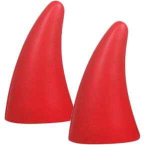 2 Pcs Ornaments Helmet Stickers car roof Decor car Decor Car Styling Devil Horn 3D Interior The roof (Black)