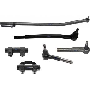 PartsW - 6 Pc Steering Kit For Ford Excursion 2000-2005/ Ford F-250 F-350 Super Duty 1999-2004 RWD Models/Inner & Outer Tie Rod Ends Left & Right Side Adjusting Sleeves