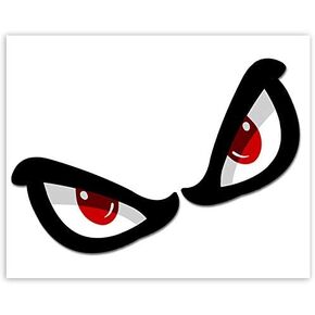 1 Pair of No Fear Eyes PVC Auto Decals B 66