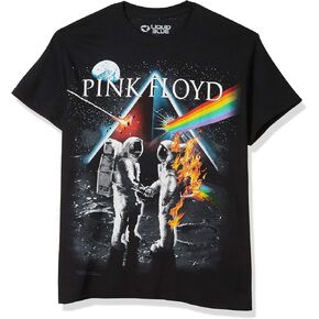 Liquid Blue Unisex-Adult Standard Pink Floyd Bright Side of The Moon T-Shirt