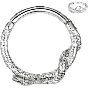 VERAMI 16G 316L Septum Rings Hoops Stainless Steel Septum Piercings, Bat Cartilage Earrings, Butterfly Helix Conch Daith Piercing Jewelry For Women And Men…