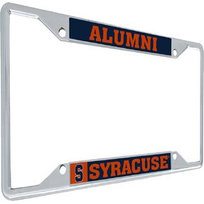Desert Cactus Syracuse University License Plate Frame SU Orange Metal Car Tag Holder for Front or Back of Car Officially Licensed (Alumni Blue)