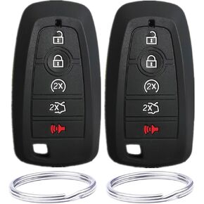 Silicone Smart Key Fob Cover Case Protector Keyless Remote Holder for 2018-2021 Ford Bronco Mustang Fusion Raptor F250 F350 F450 F550 Edge Explorer Expedition M3N-A2C93142600