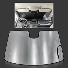 Custom Fit Reflective Windshield Sun Shade for 2015 2016 2017 2018 2019 2020 2021 2022 2023 2024 Ford Edge Crossover, Insulated Sunshade Privacy Blockout UV Reflector Protection - Made in USA