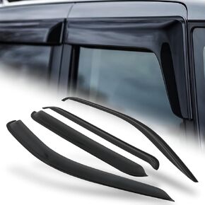 M-AUTO Outside Mount Window Visors Compatible with 1998-2003 Dodge Durango, Tape-On Rain Guards Shields, 4 PCs