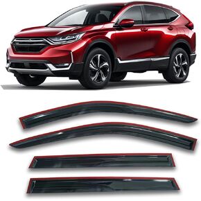 2023 2024 Side Car Window Visor Vent Deflectors Compatible with Honda CR-V LX EX EX-L Sport Hybrid Sport Touring,CRV Window Rain Guards Sun Shade Window Shields Car Accessories Smoke Tinted