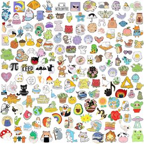 20/60 Mixed Enamel Brooch Bulk Set,Lapel Badges, Cartoon Plant Enamel Pin Sets, Funny Enamel Pins Bulk Set Cool Button Pins Aesthetic Brooch Lapel Pins Anime for Backpacks, Bag, Jacket, Kids, Girls, Festival Present