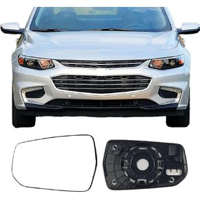 Driver Side Mirror Replacement Glass for Chevrolet Malibu 2016-2021,Backing Plate Heated Left Side View Mirror Glass for Chevy Malibu 2016 2017 2018 2019 2020 2021