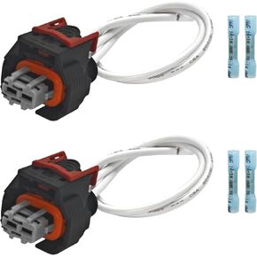 PT3739 Multi-Purpose Injector Pigtail Connector Kit (Pack of 2) - Upgraded Fuel Injector Pigtail Connectors for Duramax L5P Engine V8 6.6L, Compatible with GMC, Chevrolet, and Cadillac