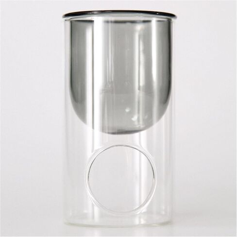 Glass Essential Oil and Wax Melt Burner, Aromatherapy Aroma Oil Burner, Candle Essential Oil Diffuser Lamp, Tea Light Candle Holder, Fragrance Oil Warmer for Home Bedroom Decor Accessories, Grey in Saudi Arabia
