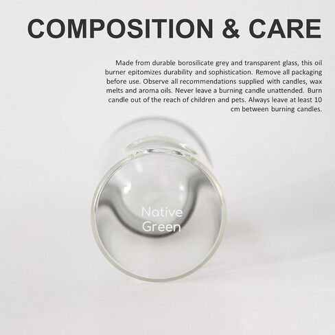 Glass Essential Oil and Wax Melt Burner, Aromatherapy Aroma Oil Burner, Candle Essential Oil Diffuser Lamp, Tea Light Candle Holder, Fragrance Oil Warmer for Home Bedroom Decor Accessories, Grey in Saudi Arabia