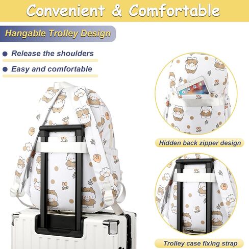 YJMKOI Backpack for Girls Middle School Bookbag Kawaii Elementary School Bags for Teens in Saudi Arabia