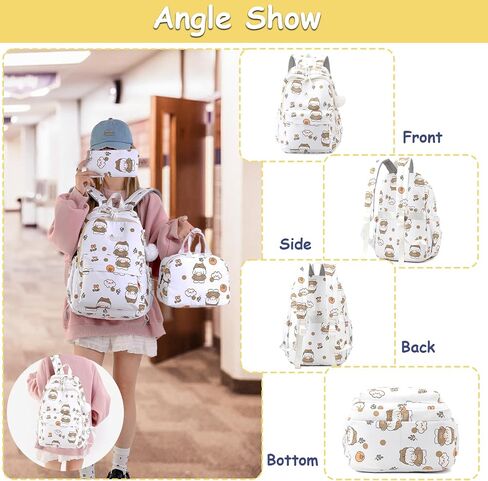 YJMKOI Backpack for Girls Middle School Bookbag Kawaii Elementary School Bags for Teens in Saudi Arabia