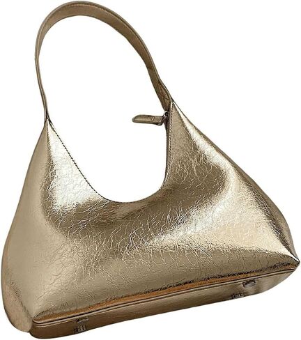 Verdusa Women's Metallic Hobo Shoulder Bags Top Handle Handbag Zipper Purses in Saudi Arabia