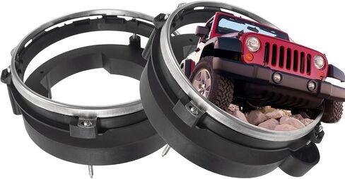 دلاء المصباح الأمامي LH & RH المتوافقة مع 1997-2006 Jeep Wrangler استبدال OE 110383 110384 in Kuwait