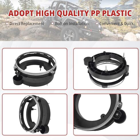 دلاء المصباح الأمامي LH & RH المتوافقة مع 1997-2006 Jeep Wrangler استبدال OE 110383 110384 in Kuwait