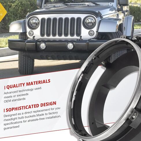 دلاء المصباح الأمامي LH & RH المتوافقة مع 1997-2006 Jeep Wrangler استبدال OE 110383 110384 in Kuwait