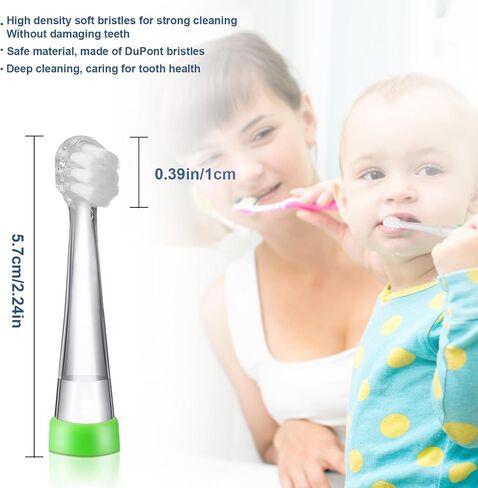 Baby Toothbrush Heads Compatible with Papablic/BabyHandy/Electric Toothbrushes, Compatible with Brush-Baby BabySonic/Seago SG902/SG602, 5 Pack in Saudi Arabia