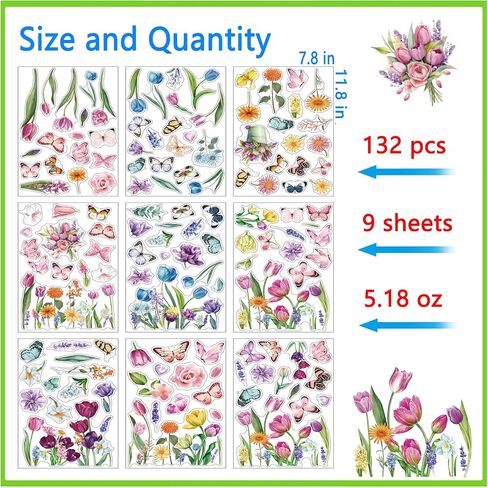 321PCS Snowflake Window Clings for Glass Windows, 9 Sheets Christmas Window Clings for Glass Windows, Winter Window Clings, Xmas Window Clings, Christmas Decorations for Office Clearance Indoor in Kuwait