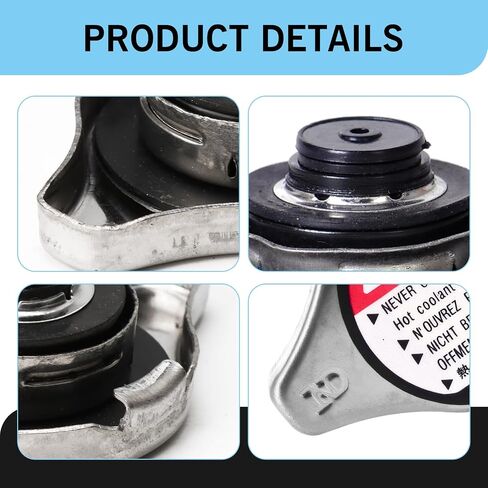 1 PC Car Radiator Reservoir Cap, Open Cooling System Overflow Water Tank System Sealing Anti-scalding Cap, Replace OEM #19045-RAA-003, for Honda Civic Accord Odyssey CRV Pilot (Black) in Saudi Arabia