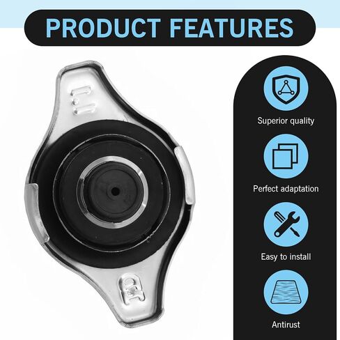 1 PC Car Radiator Reservoir Cap, Open Cooling System Overflow Water Tank System Sealing Anti-scalding Cap, Replace OEM #19045-RAA-003, for Honda Civic Accord Odyssey CRV Pilot (Black) in Saudi Arabia