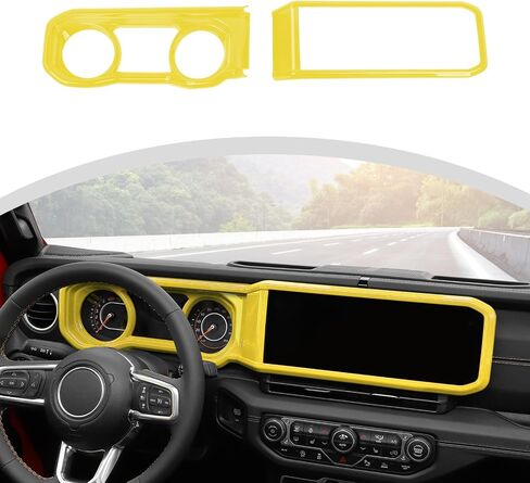 CheroCar Center Console Dashboard Panel Cover Interior Decoration Accessories for Jeep Wrangler JL JLU & Gladiator JT 2024+,Purple in Kuwait