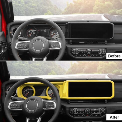 CheroCar Center Console Dashboard Panel Cover Interior Decoration Accessories for Jeep Wrangler JL JLU & Gladiator JT 2024+,Purple in Kuwait