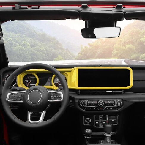 CheroCar Center Console Dashboard Panel Cover Interior Decoration Accessories for Jeep Wrangler JL JLU & Gladiator JT 2024+,Purple in Kuwait