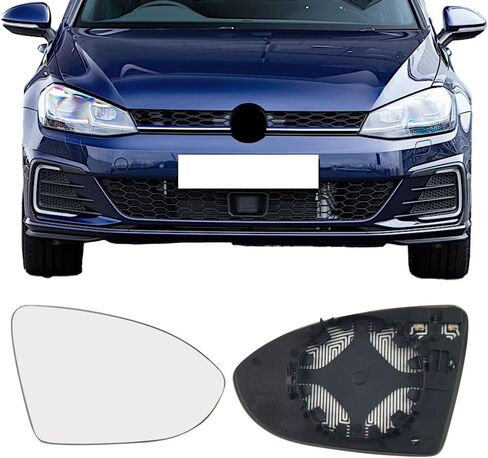 Driver Left Side Backing Plate Power Heated Mirror Glass for Volkswagen VW Golf MK7, 2015-2021 Golf Golf GTI, 2015-2019 Golf R Golf SportWagen, 2017-2019 Golf Alltrack, 2019-2021 Jetta in Saudi Arabia