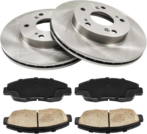 KAC Front Brake Kit, Brake Rotors and Pads Kit Replacement for Civic 2006-2011, Hardware Brake Kit OEM 31311 D465A in Kuwait
