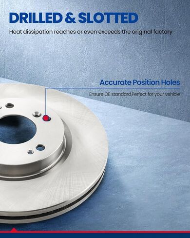 KAC Front Brake Kit, Brake Rotors and Pads Kit Replacement for Civic 2006-2011, Hardware Brake Kit OEM 31311 D465A in Kuwait