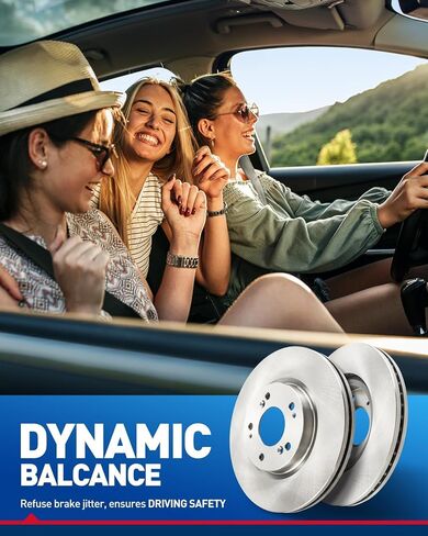 KAC Front Brake Kit, Brake Rotors and Pads Kit Replacement for Civic 2006-2011, Hardware Brake Kit OEM 31311 D465A in Kuwait