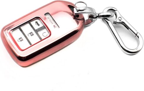 مناسب لسيارة Honda Civic CR-V CR-Z Fit Accord Odyssey Clarity HR-V Insight Passport Pilot Ridgeline Crosstour TPU Key Fob غطاء حافظة غطاء حامل ملحقات أكمام دخول بدون مفتاح، أحمر in Kuwait