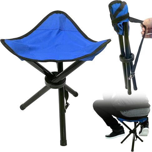 Travel Folding Camping Stool, 14.6 inches Tripod Chair and Maximum weight 300 lbs Outdoor Portable Party Chair Fishing Chair Seat for Camping Fishing Hiking Gardening and Beach Garden Painting in Kuwait
