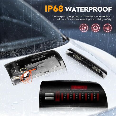 ضوء خلفي LED + طقم ضوء الفرامل الثالث مناسب لـ Dodge RAM 1500 2002-2006، لـ Dodge RAM 2500 3500 2003-2006، مصباح إيقاف خلفي عالي التثبيت، ضوء خلفي LED، عدسة دخان سوداء in Kuwait