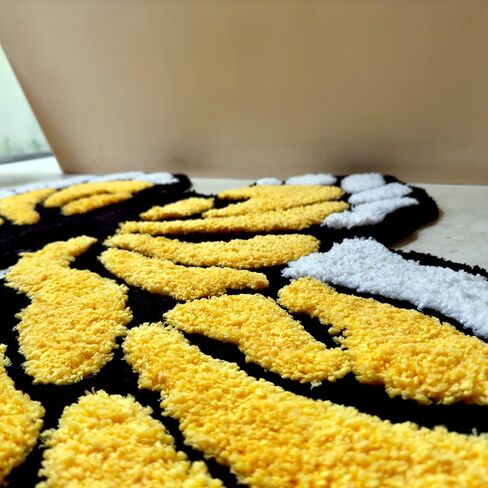 5x3ft Tufted Monarch Butterfly Rug Extra Large Nonslip Backing Machine Washable 3D High-Low Pile Area Runner Rug for Bedroom Living Room Hallway Bathroom in Saudi Arabia